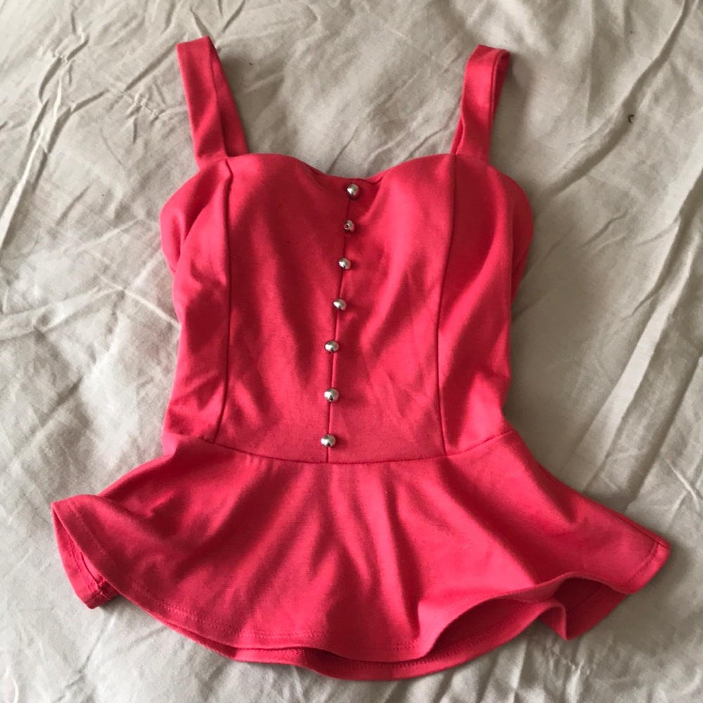 Peplum pink shirt